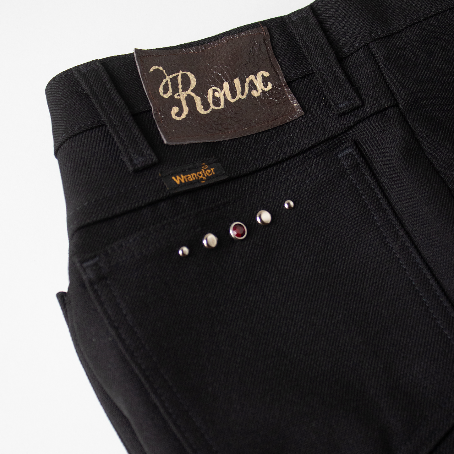 FLAIRS, a studded pant in black