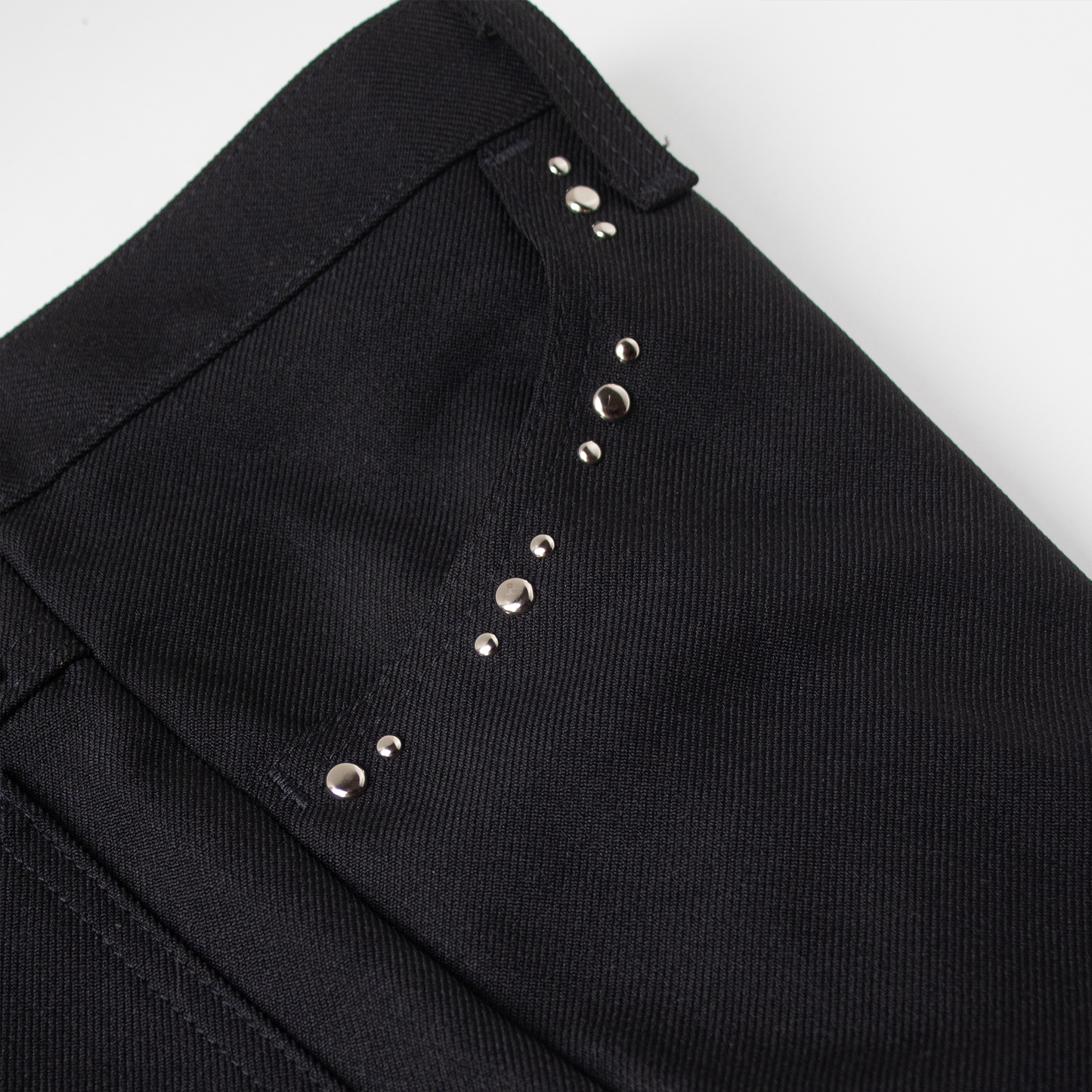 FLAIRS, a studded pant in black